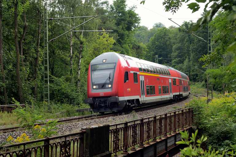 S-Bahnersatzzug bei km 11,0 (August 2021)