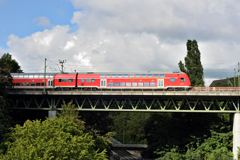 S-Bahnersatzzug bei km 14,6 (August 2021)