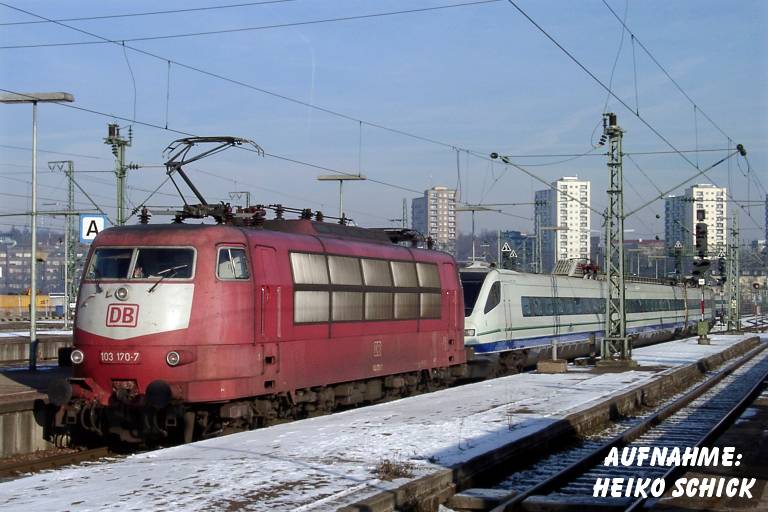 103 170 und ETR 470 bei km 0,2 (Januar 2002)