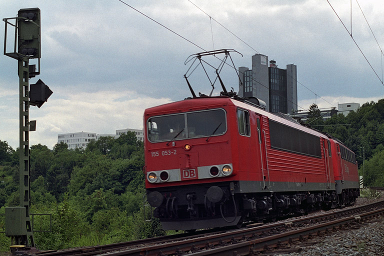 155 053 und 150 169 bei km 13,4 (Juli 2003)