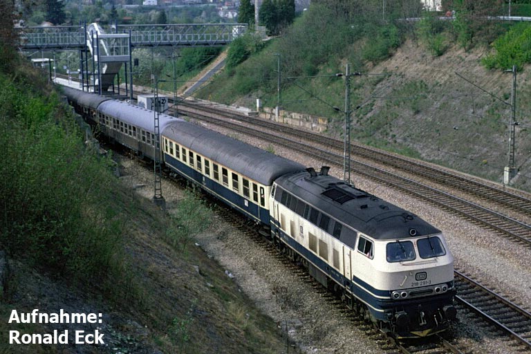 218 291 bei km 14,4 (April 1993)