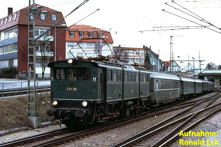 E91 99 bei km 15,6 (Mai 1992)