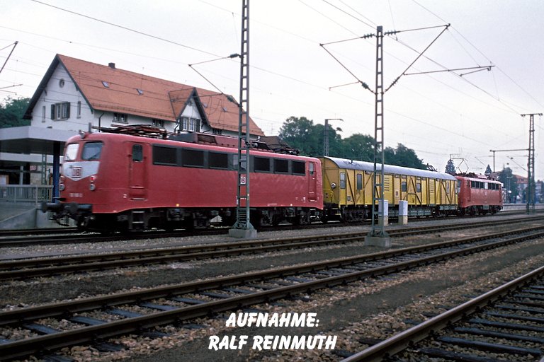 Lok der Baureihe 140 bei km 15,6 (Juni 1997)