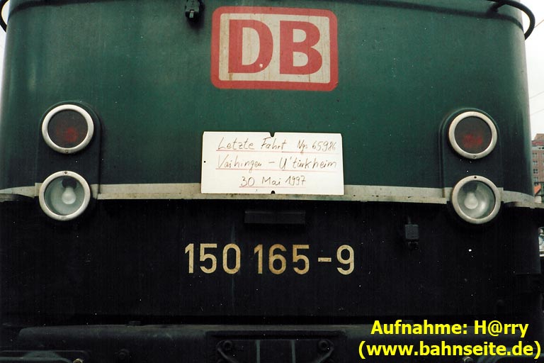 150 165 bei km 15,6 (Mai 1997)