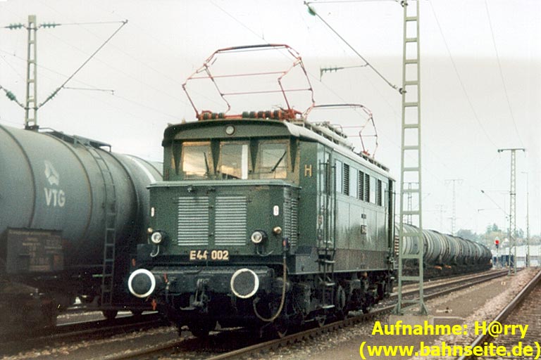 E44 002 bei km 15,8 (Juli 1996)