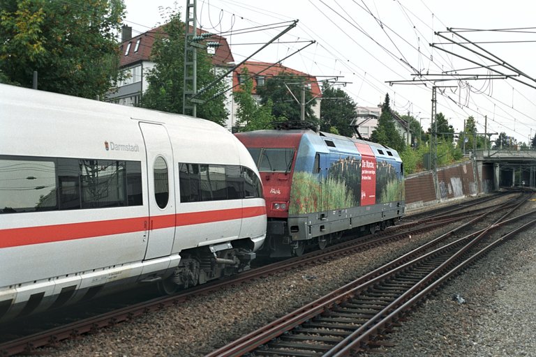 101 109 und 415 080 bei km 15,6 (September 2004)