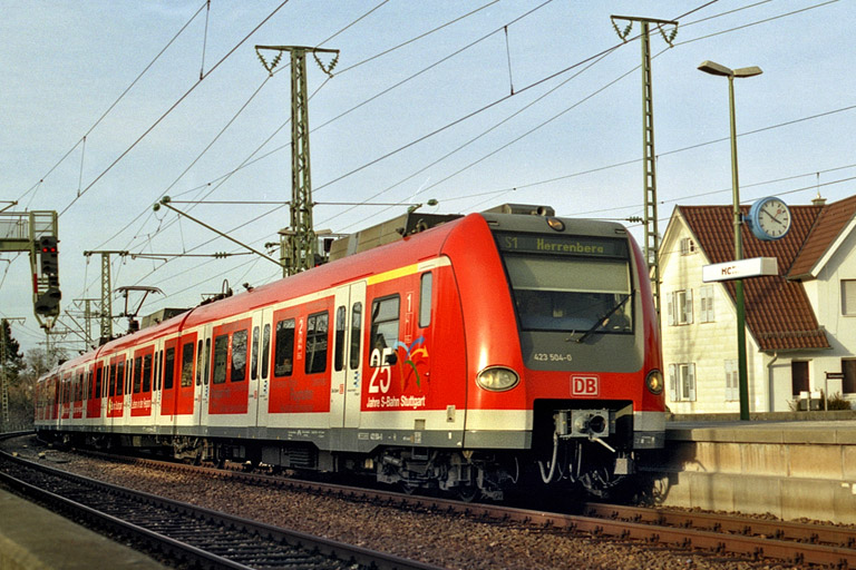 423 004 bei km 16,6 (Februar 2004)