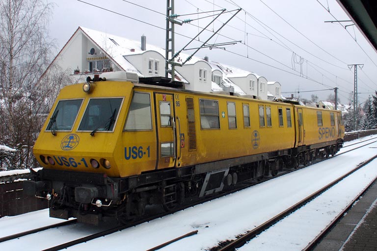 Speno-Ultraschallpr&uuml;fzug US6-1 bei km 16,8 (Februar 2005)