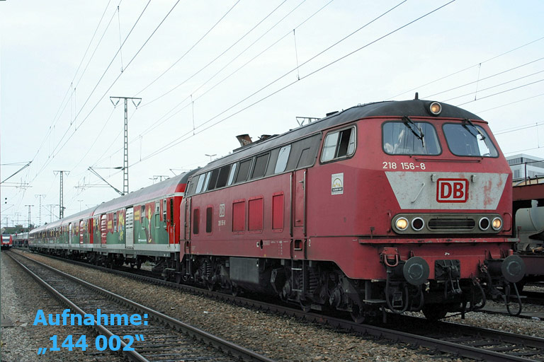 218 156 mit Lr 97934 bei km 15,8 (August 2006)