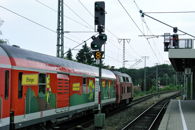 218 156 mit Lr 97934 bei km 16,8 (August 2006)