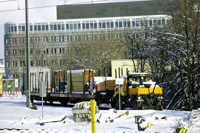 Schienenunimog bei km 15,6 (M&auml;rz 2006)