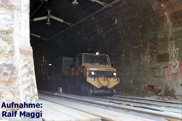 Schienenunimog bei km 18,0 (Mai 2006)