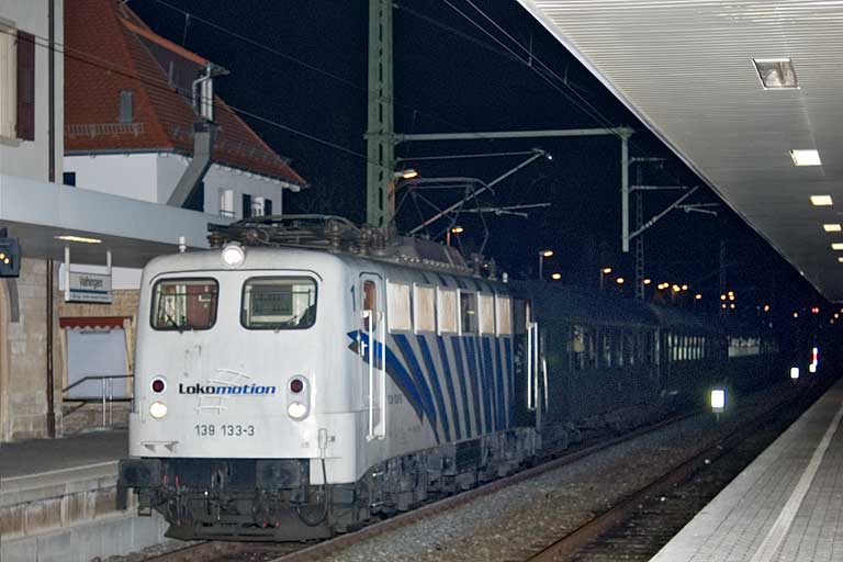 139 133 mit DPE 87995 bei km 15,6 (Februar 2007)