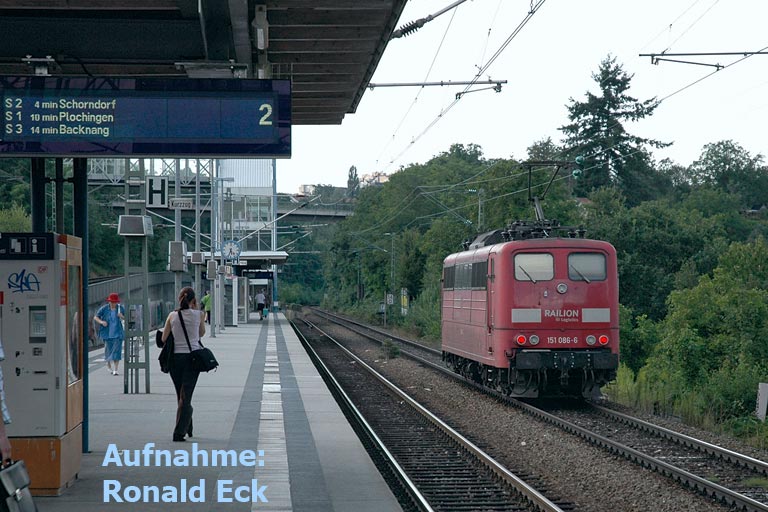 151 086 bei km 14,0 (Juli 2007)