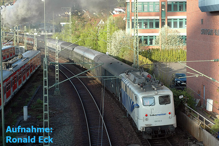 139 312 mit DPE 92717 bei km 14,2 (Mai 2008)