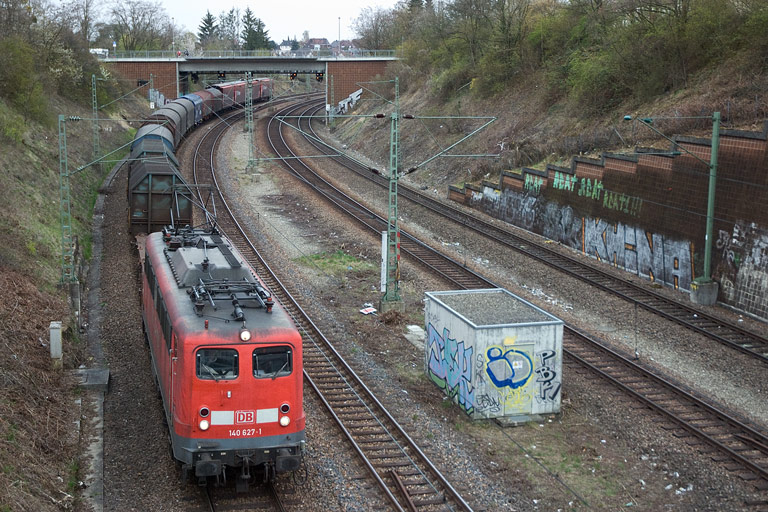 140 627 mit FZT 56166 bei km 14,2 (April 2008)