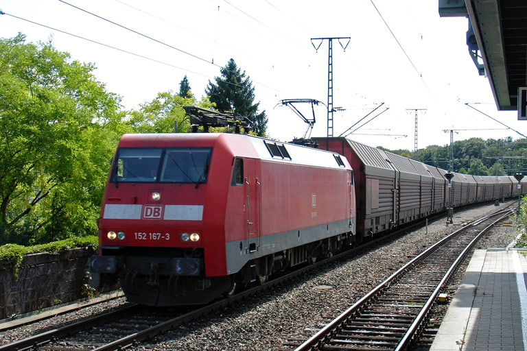 152 167 mit CSQ 60080 bei km 16,8 (September 2008)