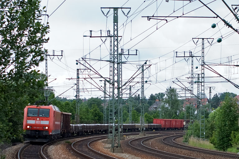 185 005 bei km 16,4 (Juni 2008)