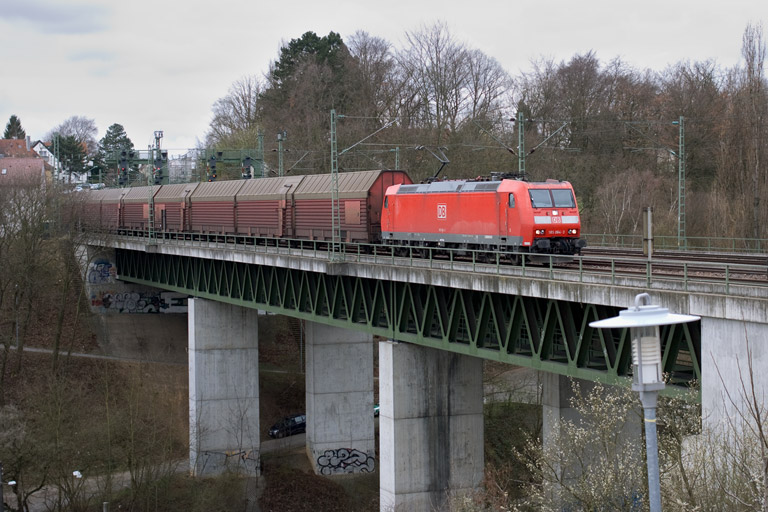 185 064 mit CSQ 60082 bei km 14,6 (M&auml;rz 2008)