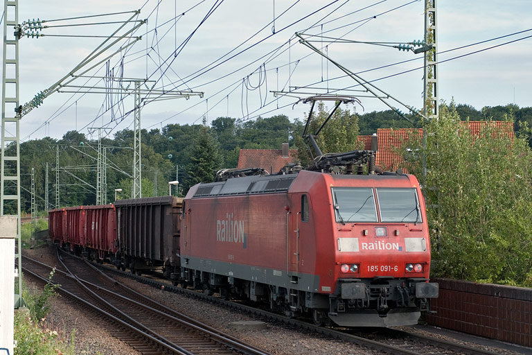 185 091 mit FZT 56173 bei km 16,8 (Juli 2008)