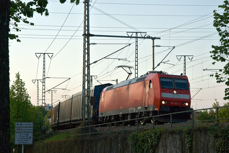185 154 mit CS 61781 bei km 16,4 (Mai 2008)