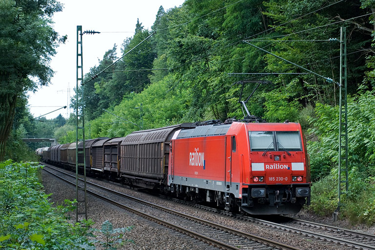 185 230 mit CFN 43198 bei km 18,8 (August 2008)
