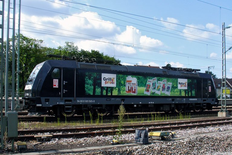 HGK 185 565 bei km 15,6 (Juli 2008)