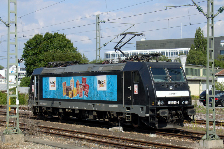 HGK 185 565 bei km 15,6 (Juli 2008)