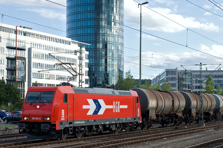 HGK 185 604 bei km 15,6 (August 2008)