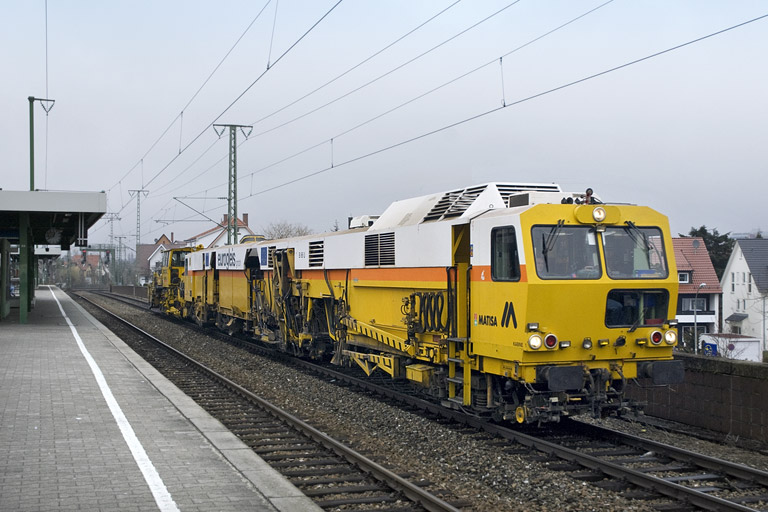 Gleisbauzug bei km 16,6 (M&auml;rz 2008)