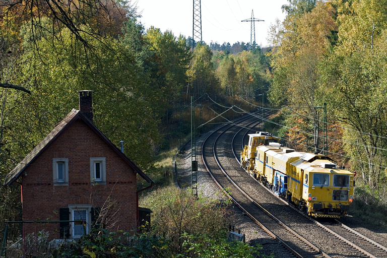 Gleisbauzug bei km 19,2 (Oktober 2008)