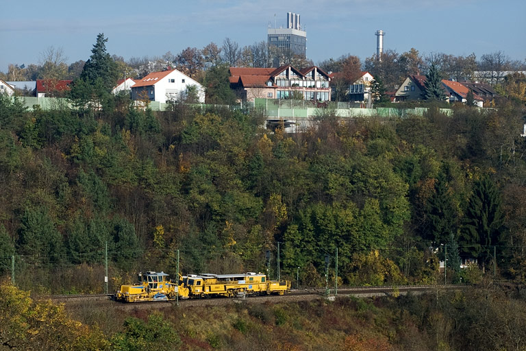Gleisbauzug bei km 13,4 (Oktober 2008)
