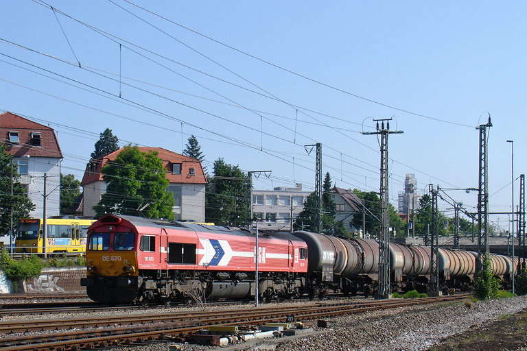 HGK DE 670 bei km 15,6 (Juni 2008)