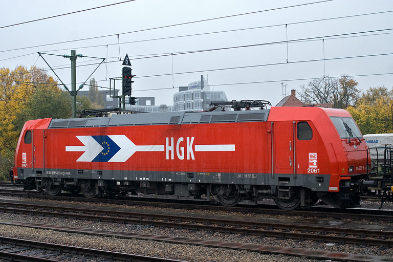 HGK 185 603 bei km 15,6 (Oktober 2008)