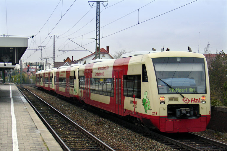 HzL Regioshuttles VT 235, VT 246, VT 245 und VT 247 bei km 16,8 (Oktober 2008)