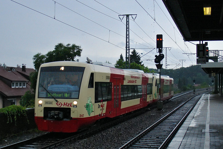 HzL Regioshuttle VT 247 und 249 als IC 85799 bei km 16,6 (Juni 2008)