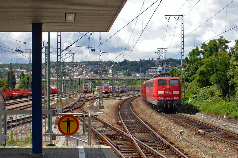 151 138 mit FE 45175 bei km 15,8 (Juli 2009)