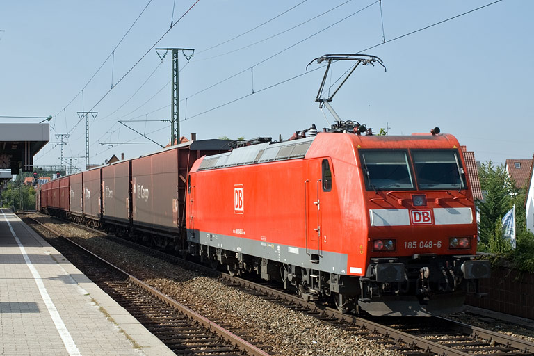 185 048 mit CSQ 60082 bei km 16,8 (August 2009)