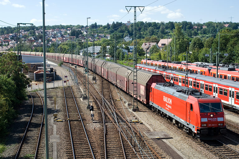 185 268 mit CSQ 60080 bei km 16,0 (August 2009)