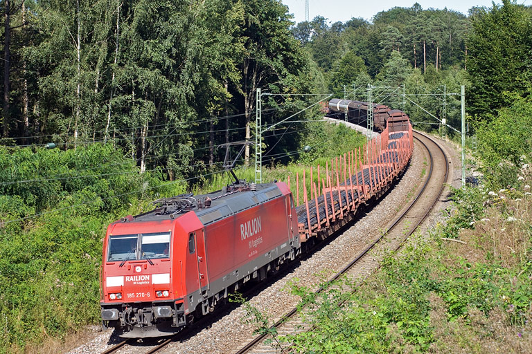 185 270 mit FE 44691 bei km 21,6 (Juli 2009)