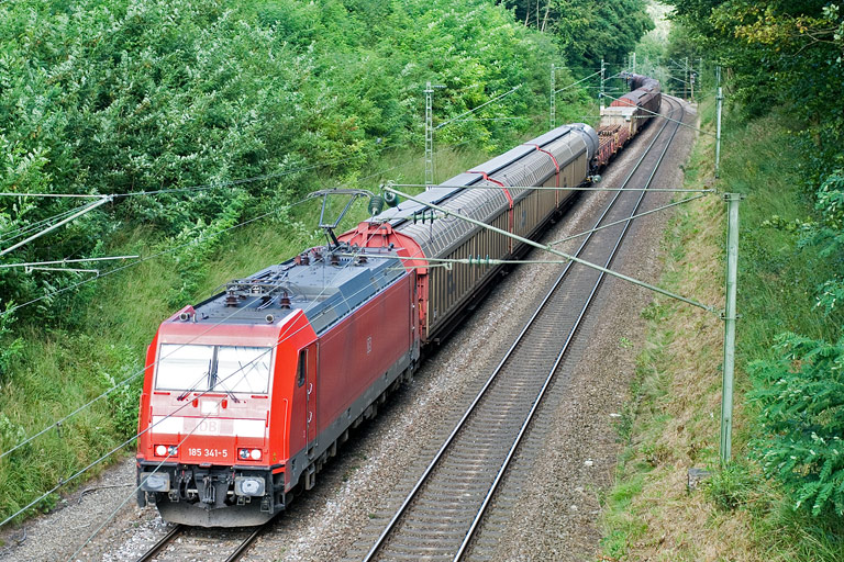 185 341 mit FE 44695 bei km 19,0 (August 2009)