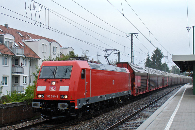 185 384 mit FZ 56165 bei km 16,8 (Juli 2009)