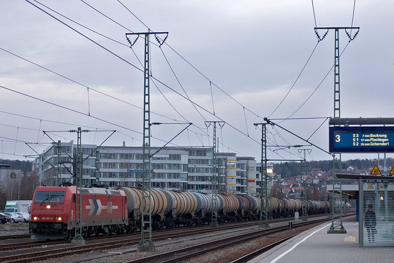 HGK 185 603 bei km 15,6 (M&auml;rz 2009)
