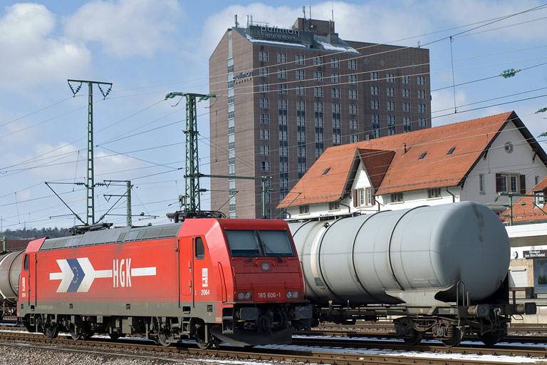 HGK 185 606 bei km 15,6 (M&auml;rz 2009)