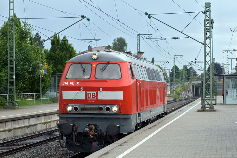 218 191 bei km 15,6 (Mai 2009)