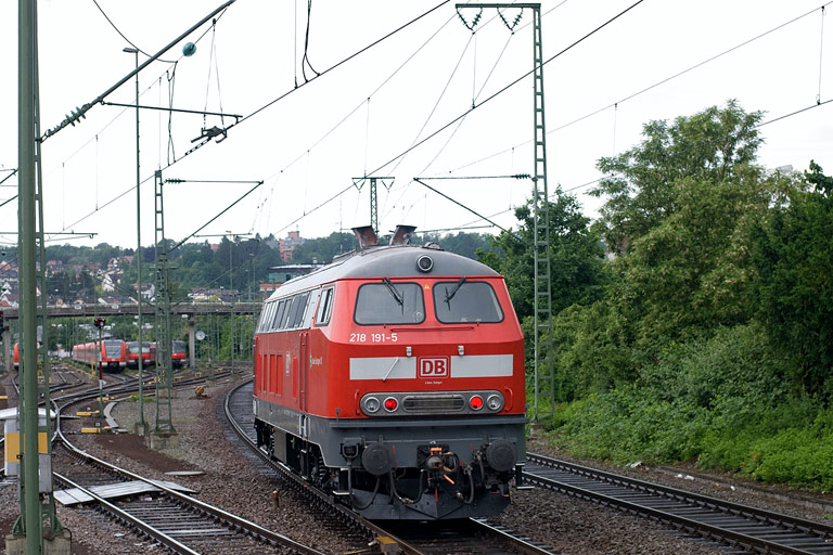 218 191 bei km 15,8 (Mai 2009)