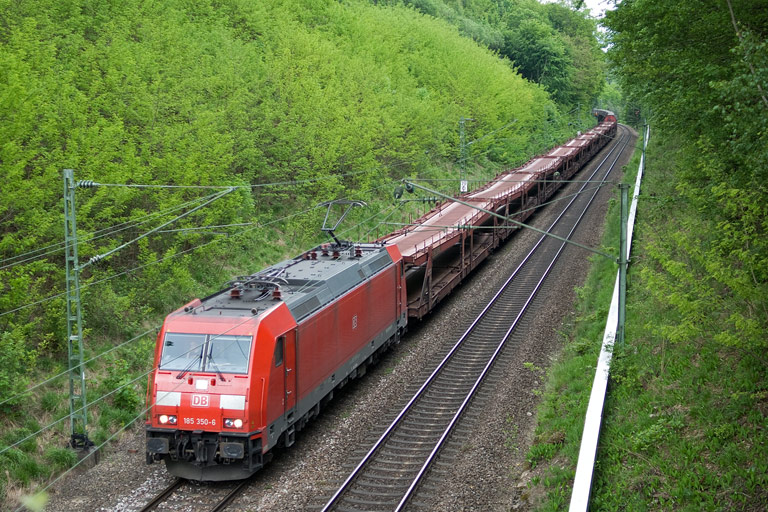 185 350 mit FZ 56167 bei km 19,0 (Mai 2010)