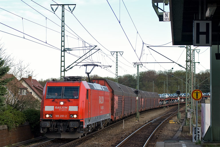 185 291 mit CSQ 60084 bei km 16,8 (April 2011)