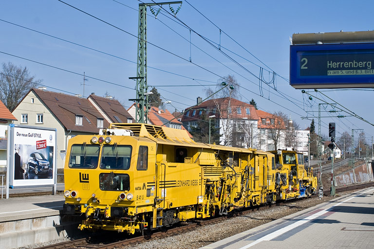 Gleisbauzug bei km 16,0 (M&auml;rz 2011)