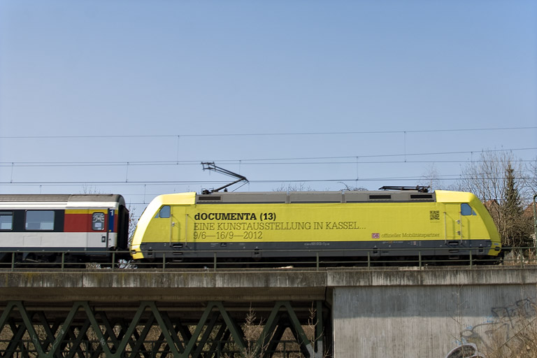 101 013 mit IC 282 bei km 14,6 (M&auml;rz 2012)